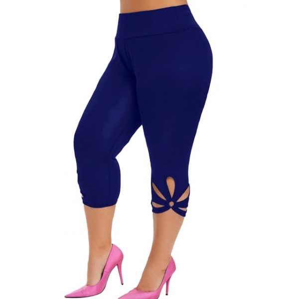 Purple Plus Size Capri Leggings