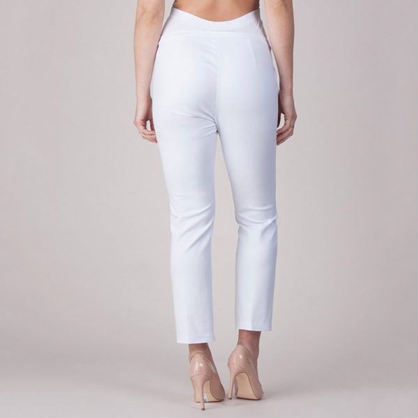 White Pregnancy Leggings Back