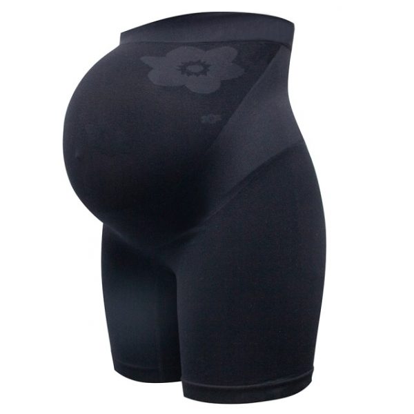 Black Maternity Compression Shorts
