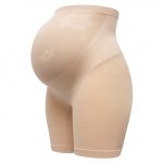 Beige Maternity Compression Short Leggings